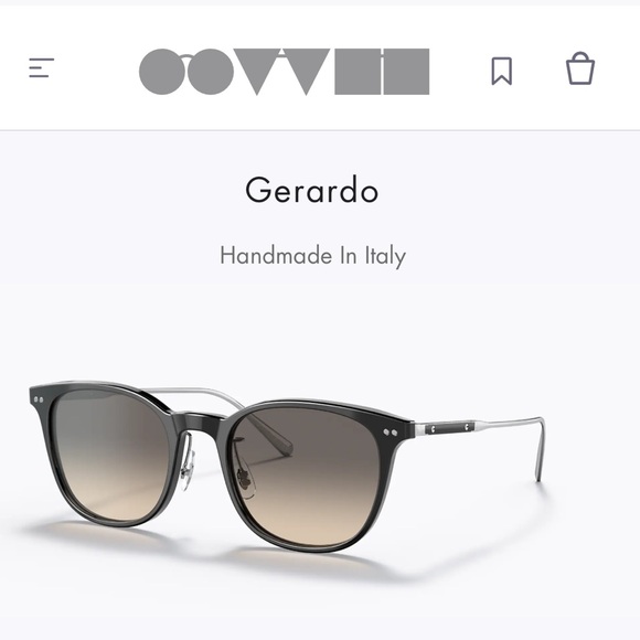 Oliver Peoples and Brunello Cucinelli Gerardo Black and Silver Sunglasses